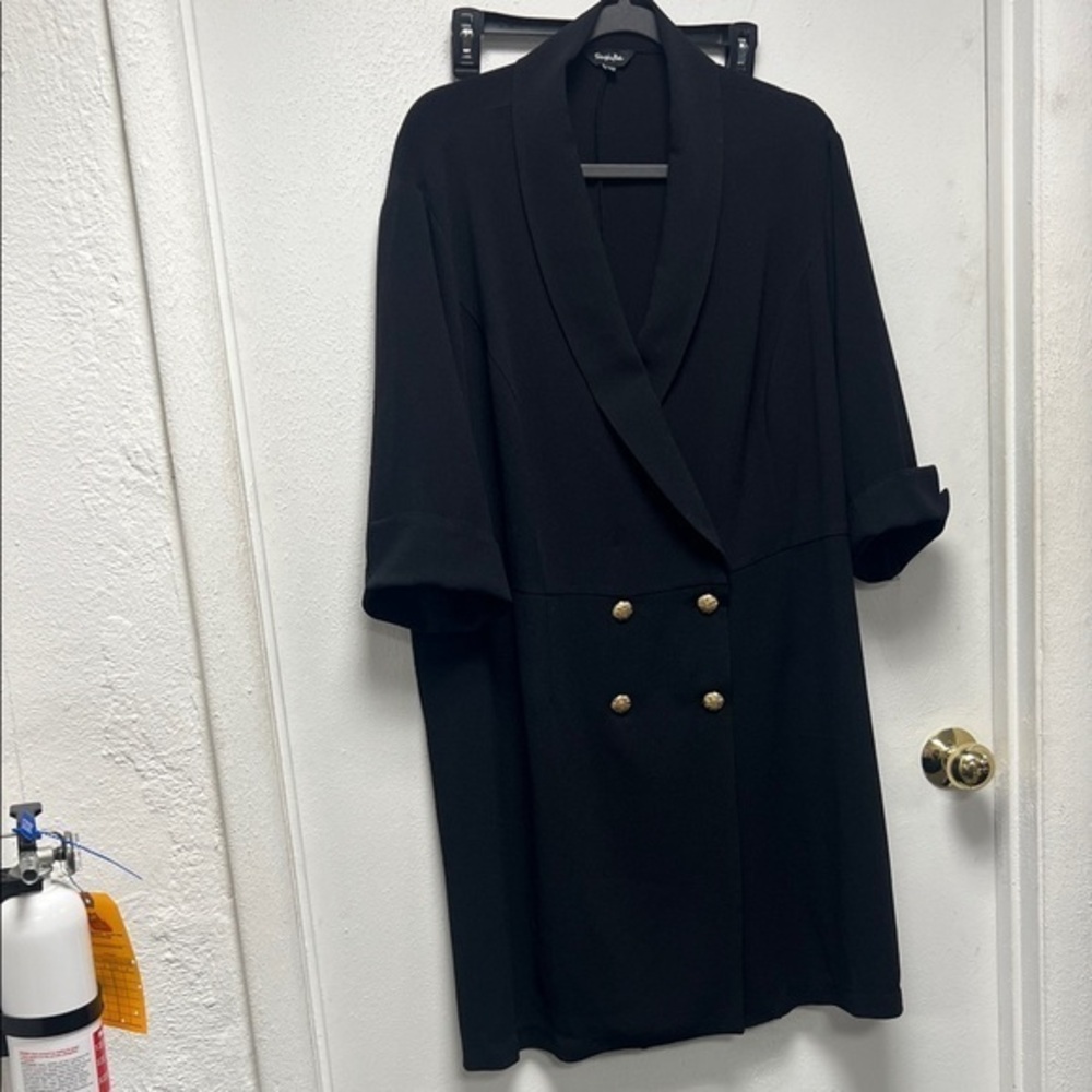 Simply Be Elegant Black Dress with Gold Accents